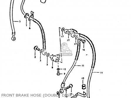 FRONT BRAKE HOSE (DOUBLE DISK) - GS550D 1980 (T) (E02 E15 E22 E24 E25)