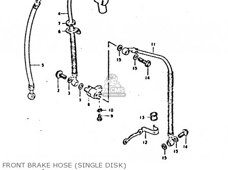 FRONT BRAKE HOSE (SINGLE DISK) - GS550D 1980 (T) (E02 E15 E22 E24 E25)
