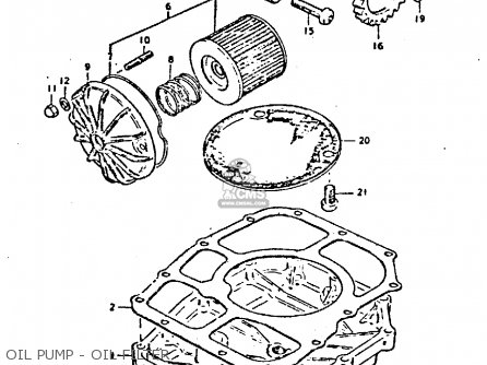 OIL PUMP - OIL FILTER - GS550D 1980 (T) (E02 E15 E22 E24 E25)