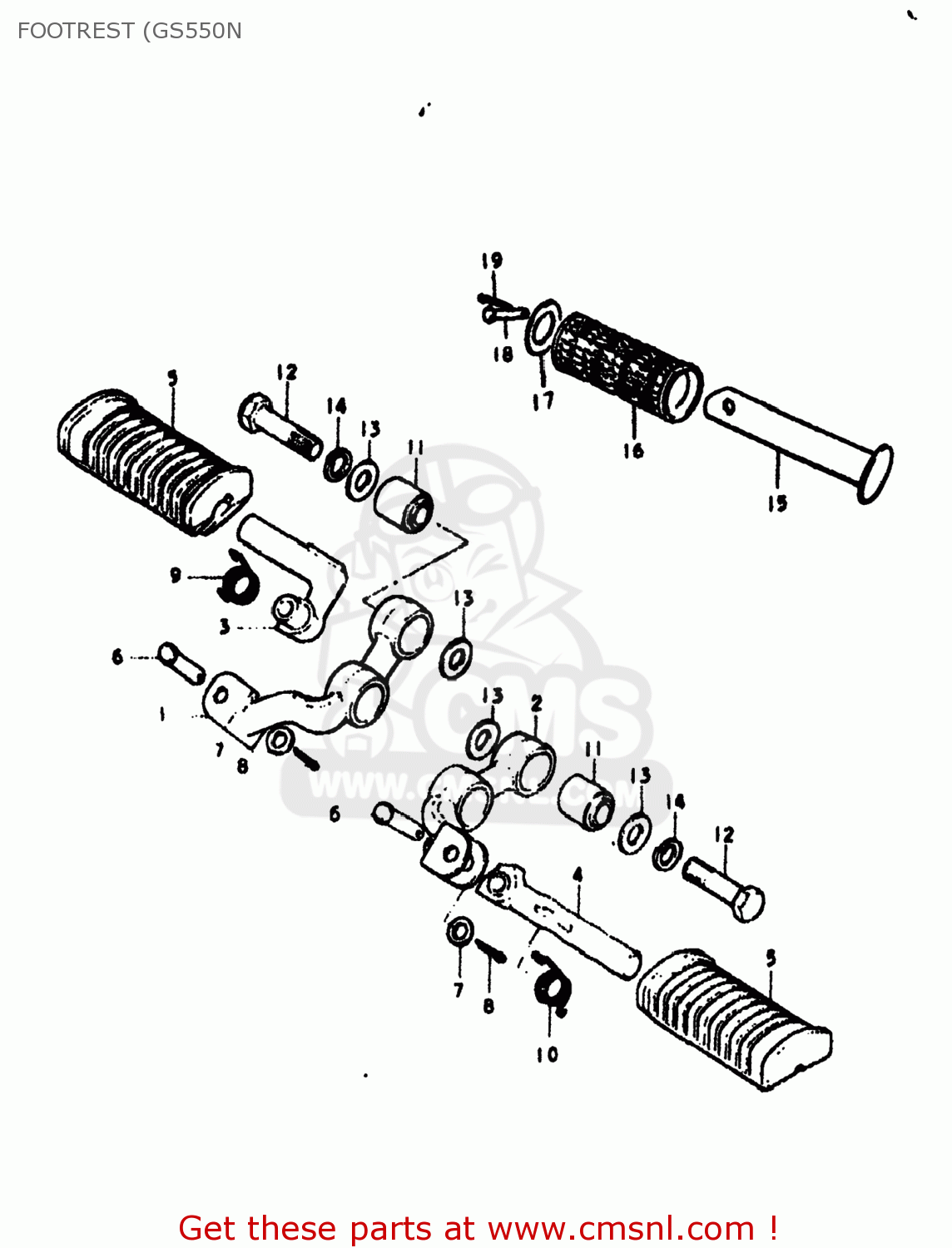 FOOTREST (GS550N GS550E 1977 (B) USA (E03)