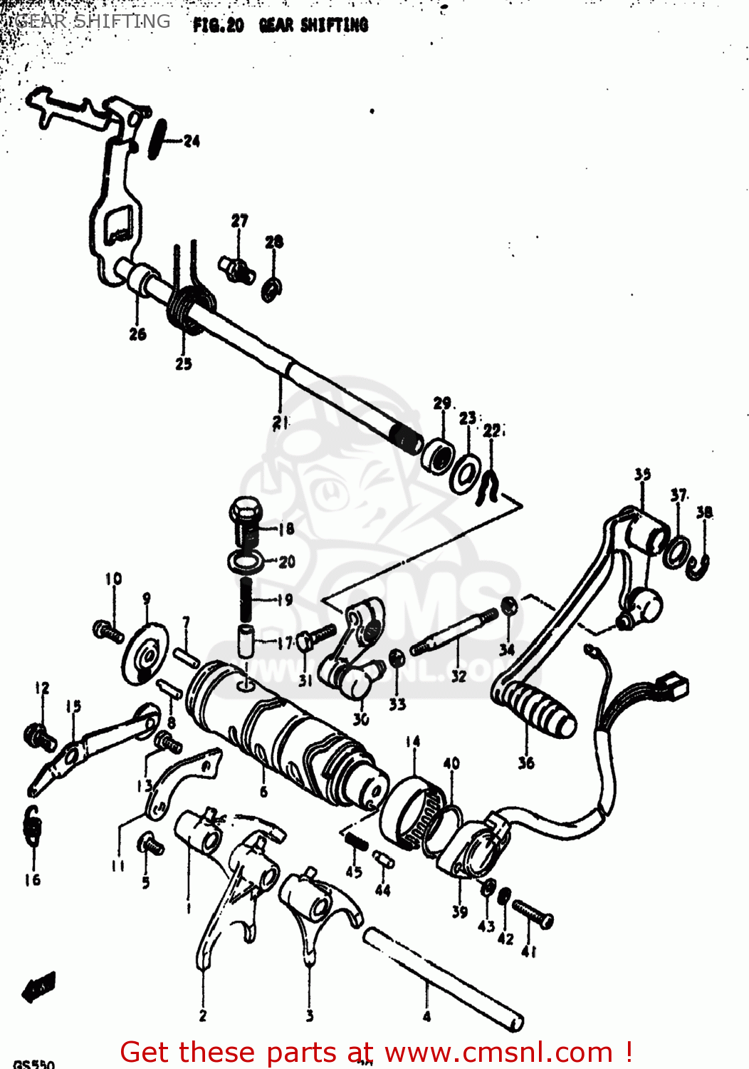 GEAR SHIFTING GS550E 1977 (B) USA (E03)