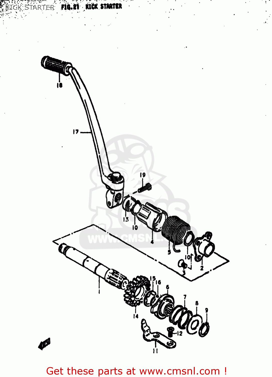 KICK STARTER GS550E 1977 (B) USA (E03)