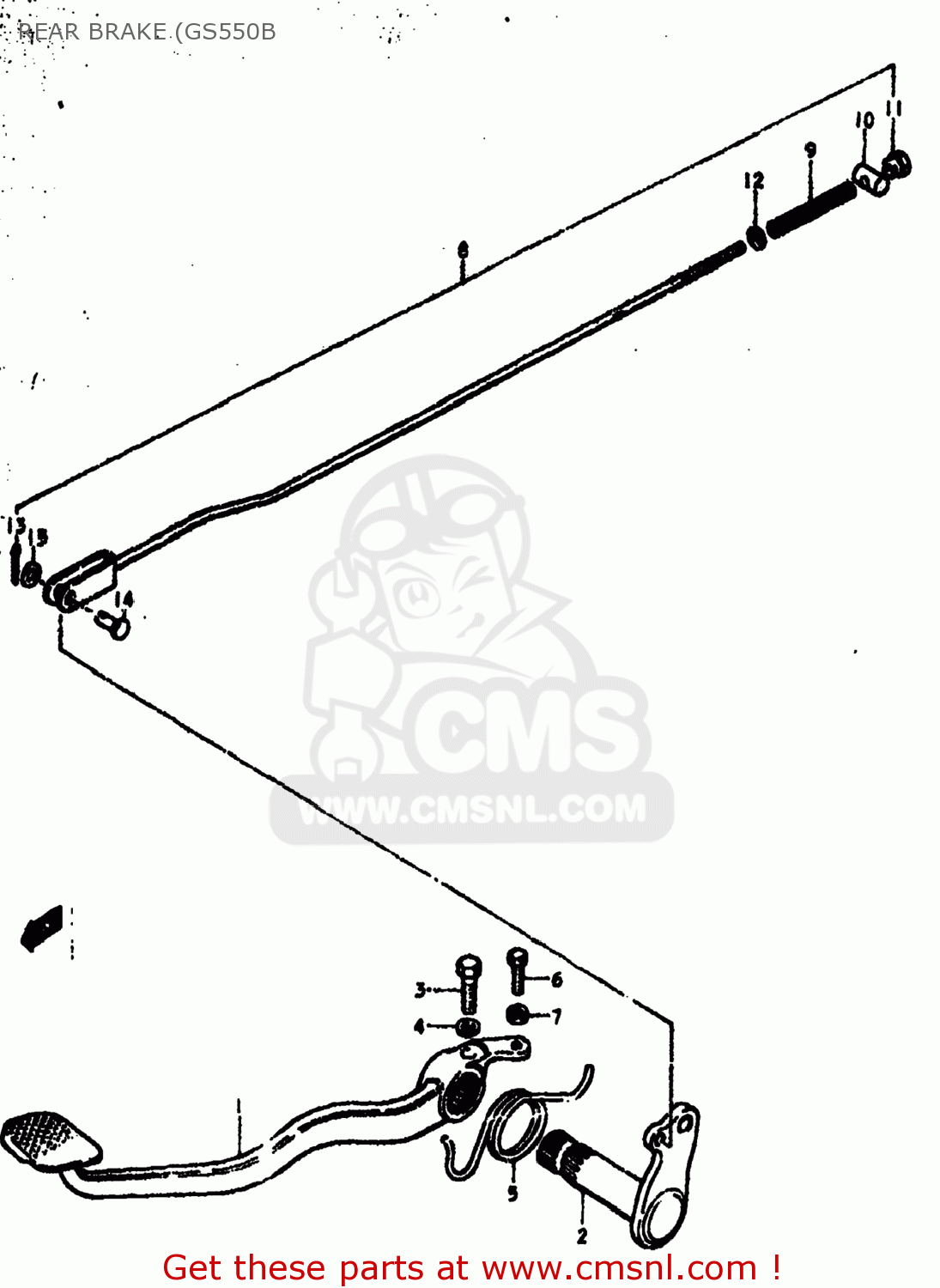 REAR BRAKE (GS550B GS550E 1977 (B) USA (E03)