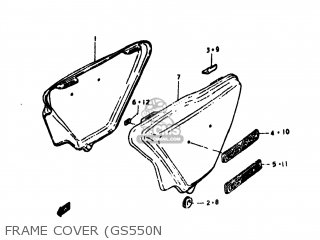 FRAME COVER (GS550N - GS550E 1977 (B) USA (E03)