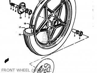 FRONT WHEEL (GS560EC - GS550E 1977 (B) USA (E03)