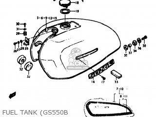 FUEL TANK (GS550B - GS550E 1977 (B) USA (E03)