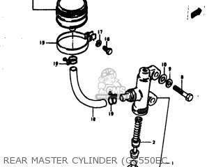 REAR MASTER CYLINDER (GS550EC - GS550E 1977 (B) USA (E03)