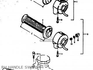 RH HANDLE SWITCH - GS550E 1977 (B) USA (E03)