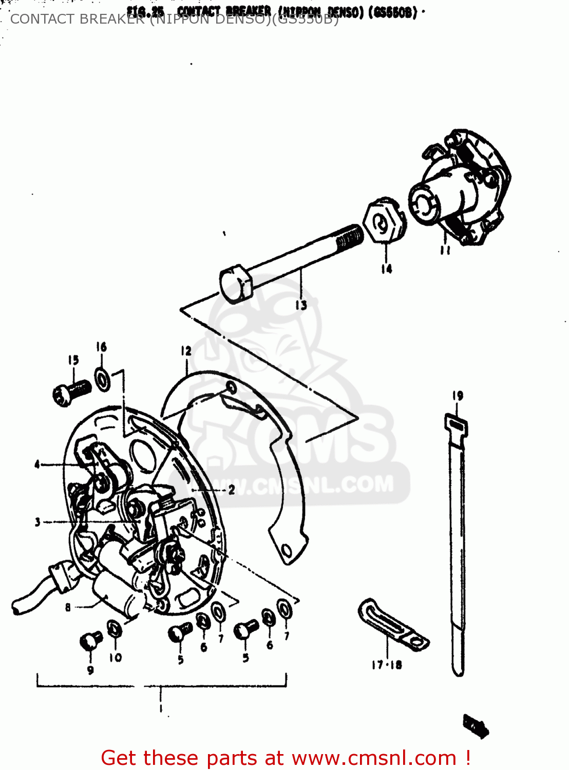 CONTACT BREAKER (NIPPON DENSO)(GS550B) GS550E 1978 (C) USA (E03)