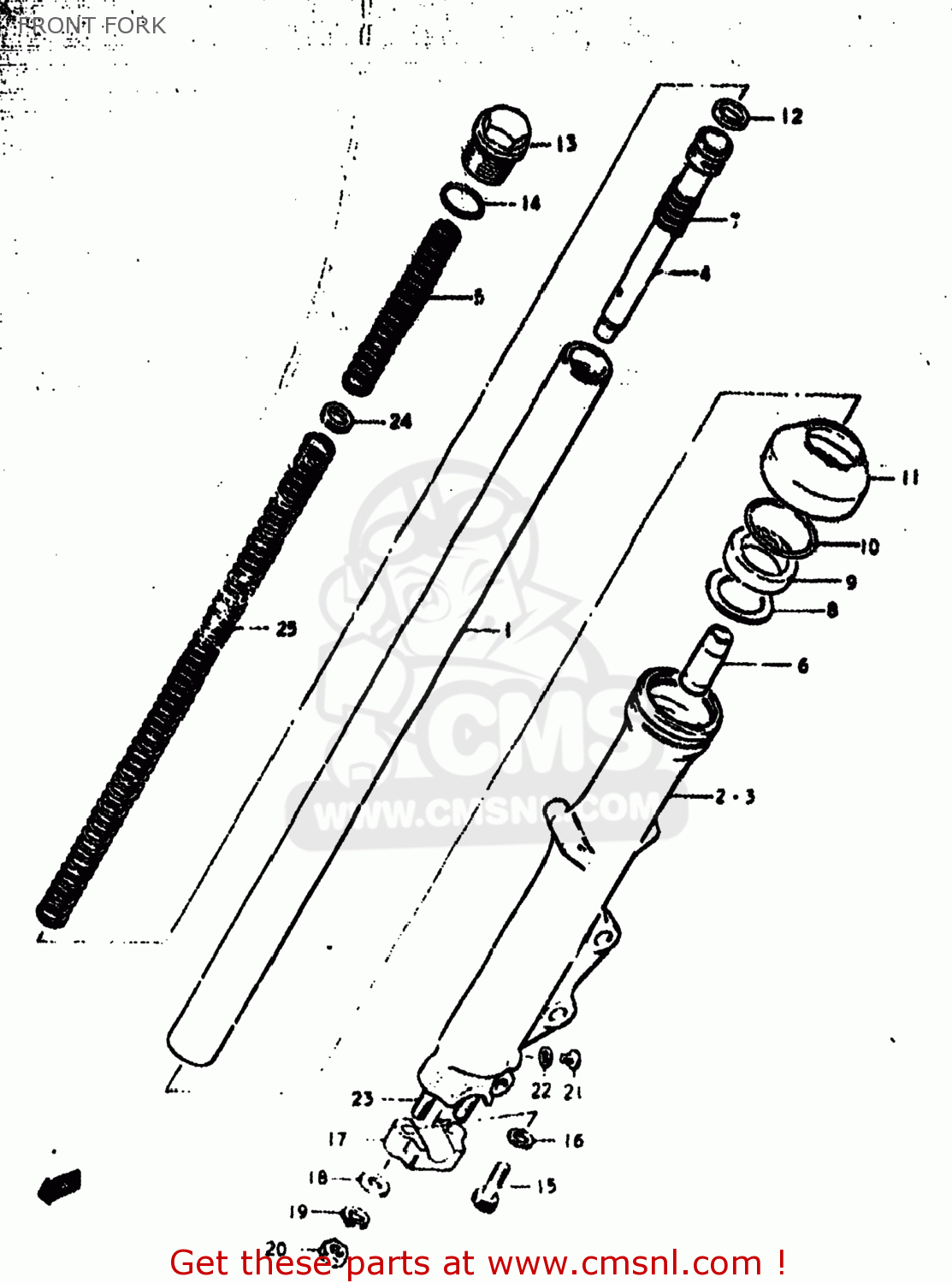 FRONT FORK GS550E 1978 (C) USA (E03)