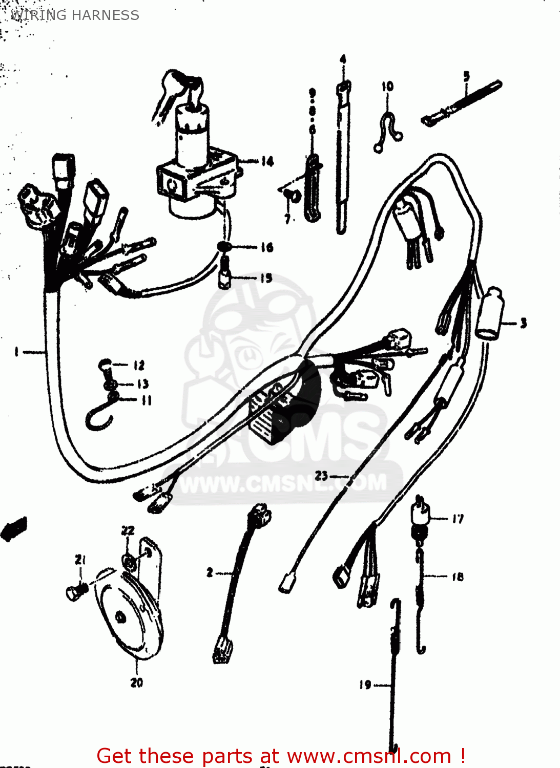 WIRING HARNESS GS550E 1978 (C) USA (E03)