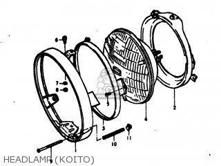 HEADLAMP (KOITO) - GS550E 1978 (C) USA (E03)