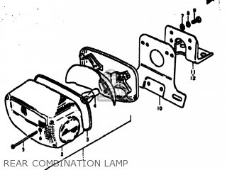 REAR COMBINATION LAMP - GS550E 1978 (C) USA (E03)