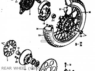 REAR WHEEL (GS550B - GS550E 1978 (C) USA (E03)