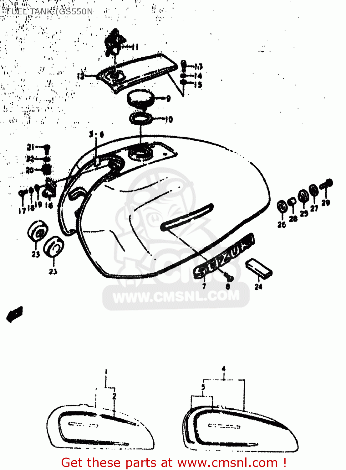 FUEL TANK (GS550N GS550E 1979 (N) USA (E03)