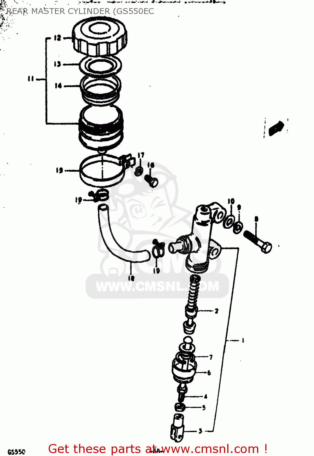 REAR MASTER CYLINDER (GS550EC GS550E 1979 (N) USA (E03)