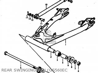 REAR SWINGING ARN (GS560EC - GS550E 1979 (N) USA (E03)