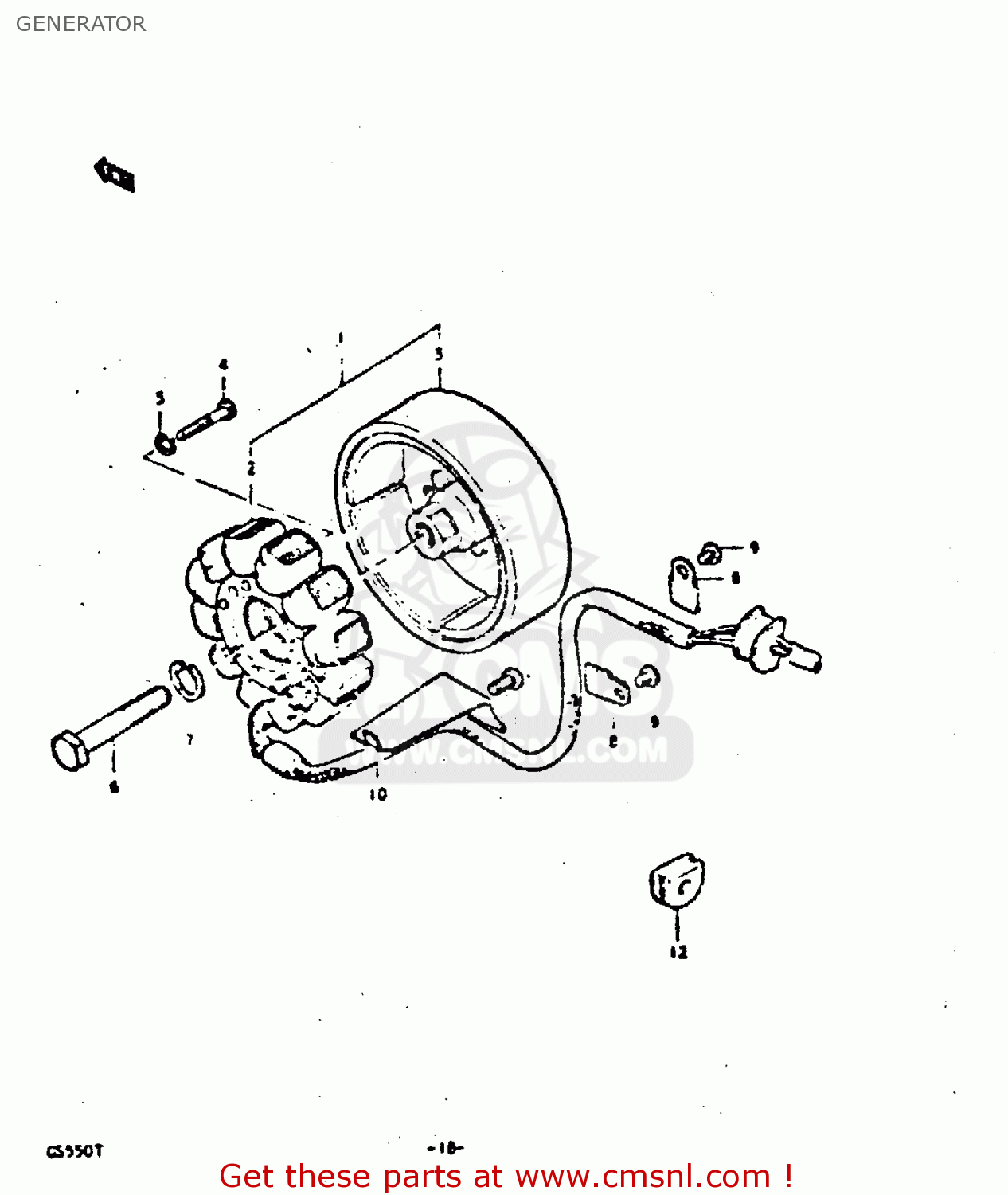 GENERATOR GS550E 1980 (T) (E01 E02 E04 E18 E21 E22 E24 E25 E26 E30 E34)