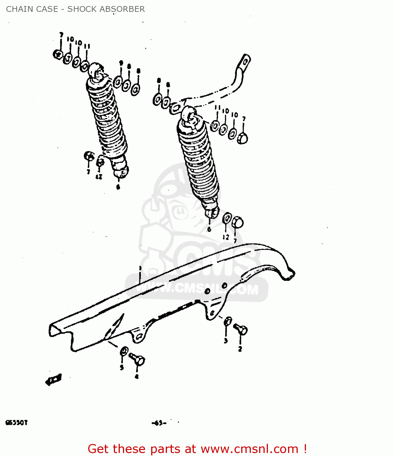 CHAIN CASE - SHOCK ABSORBER GS550E 1980 (T) (E01 E02 E04 E18 E21 E22 E24 E25 E26 E30 E34)