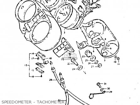SPEEDOMETER - TACHOMETER - GS550E 1980 (T) (E01 E02 E04 E18 E21 E22 E24 E25 E26 E30 E34)