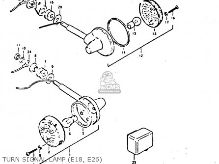 TURN SIGNAL LAMP (E18, E26) - GS550E 1980 (T) (E01 E02 E04 E18 E21 E22 E24 E25 E26 E30 E34)
