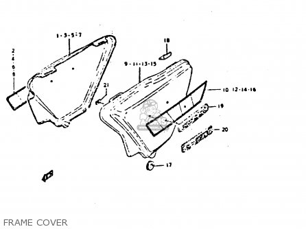 FRAME COVER - GS550E 1980 (T) (E01 E02 E04 E18 E21 E22 E24 E25 E26 E30 E34)
