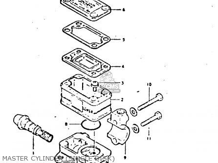MASTER CYLINDER (SINGLE DISK) - GS550E 1980 (T) (E01 E02 E04 E18 E21 E22 E24 E25 E26 E30 E34)