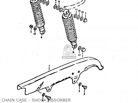 CHAIN CASE - SHOCK ABSORBER - GS550E 1980 (T) (E01 E02 E04 E18 E21 E22 E24 E25 E26 E30 E34)