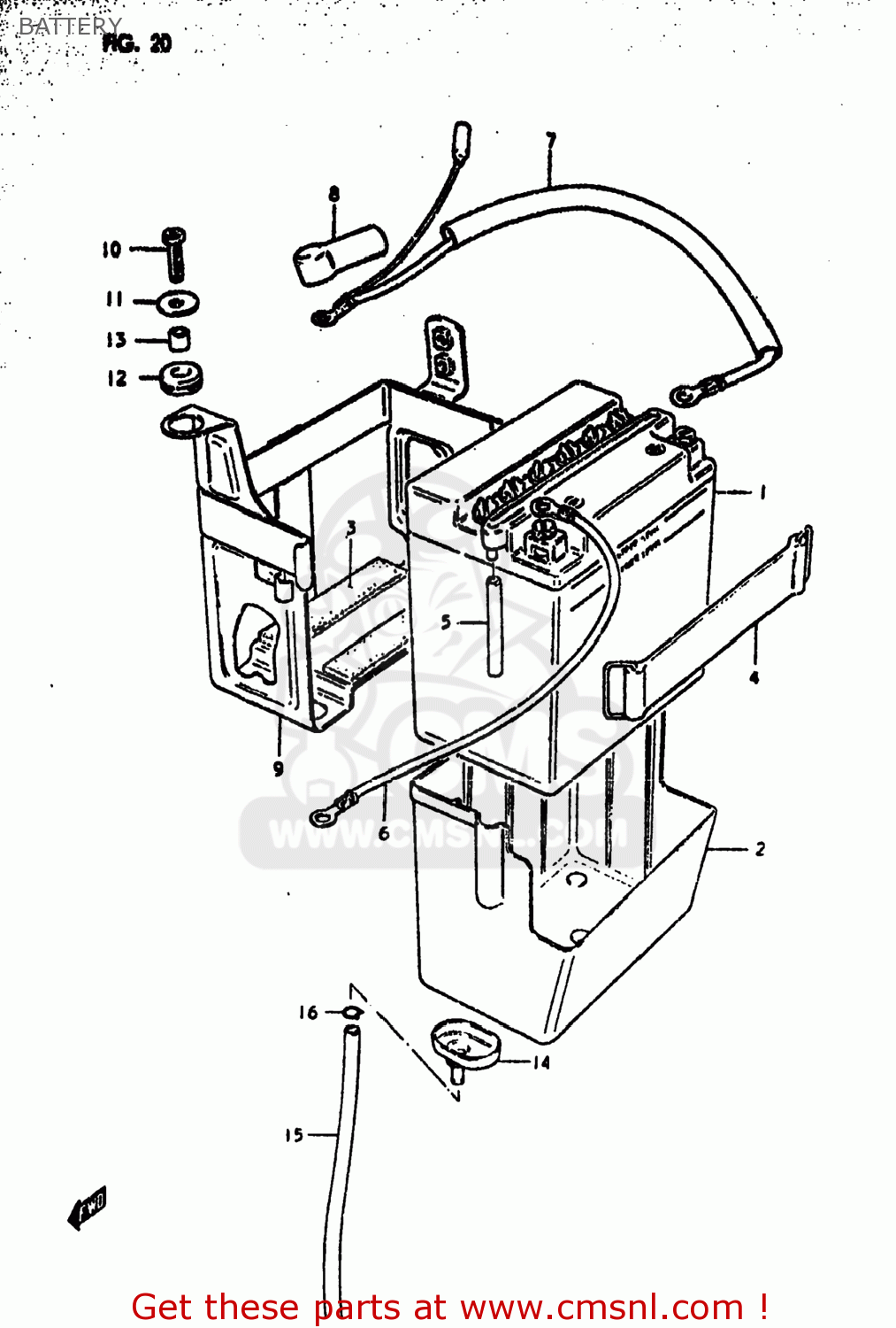 BATTERY GS550E 1980 (T) USA (E03)