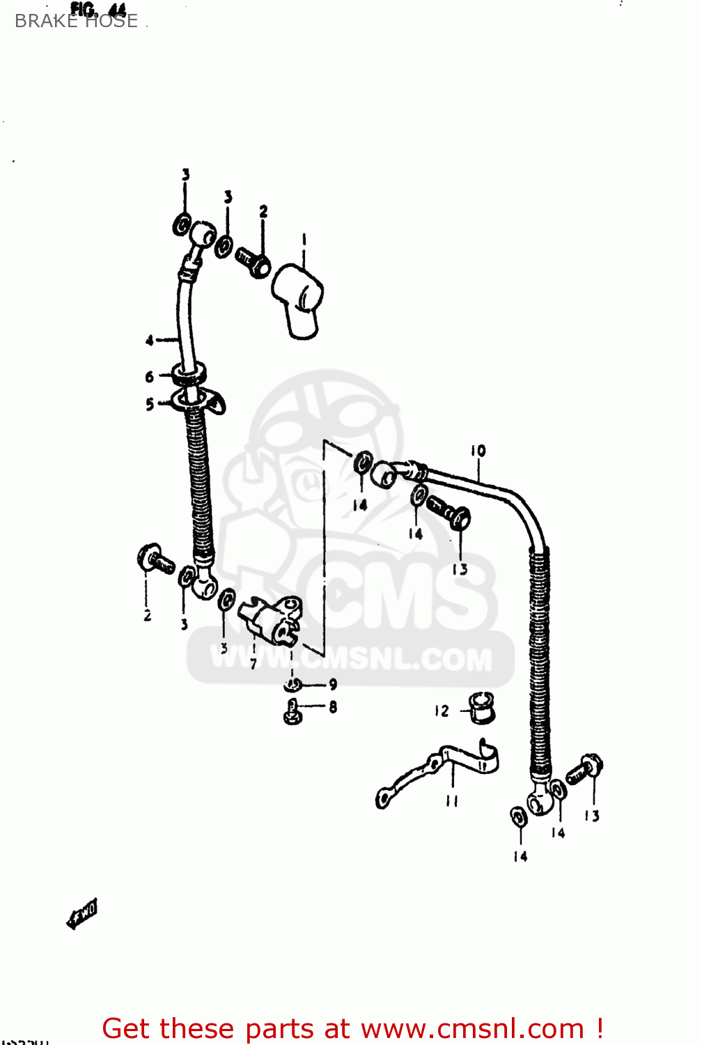 BRAKE HOSE GS550E 1980 (T) USA (E03)