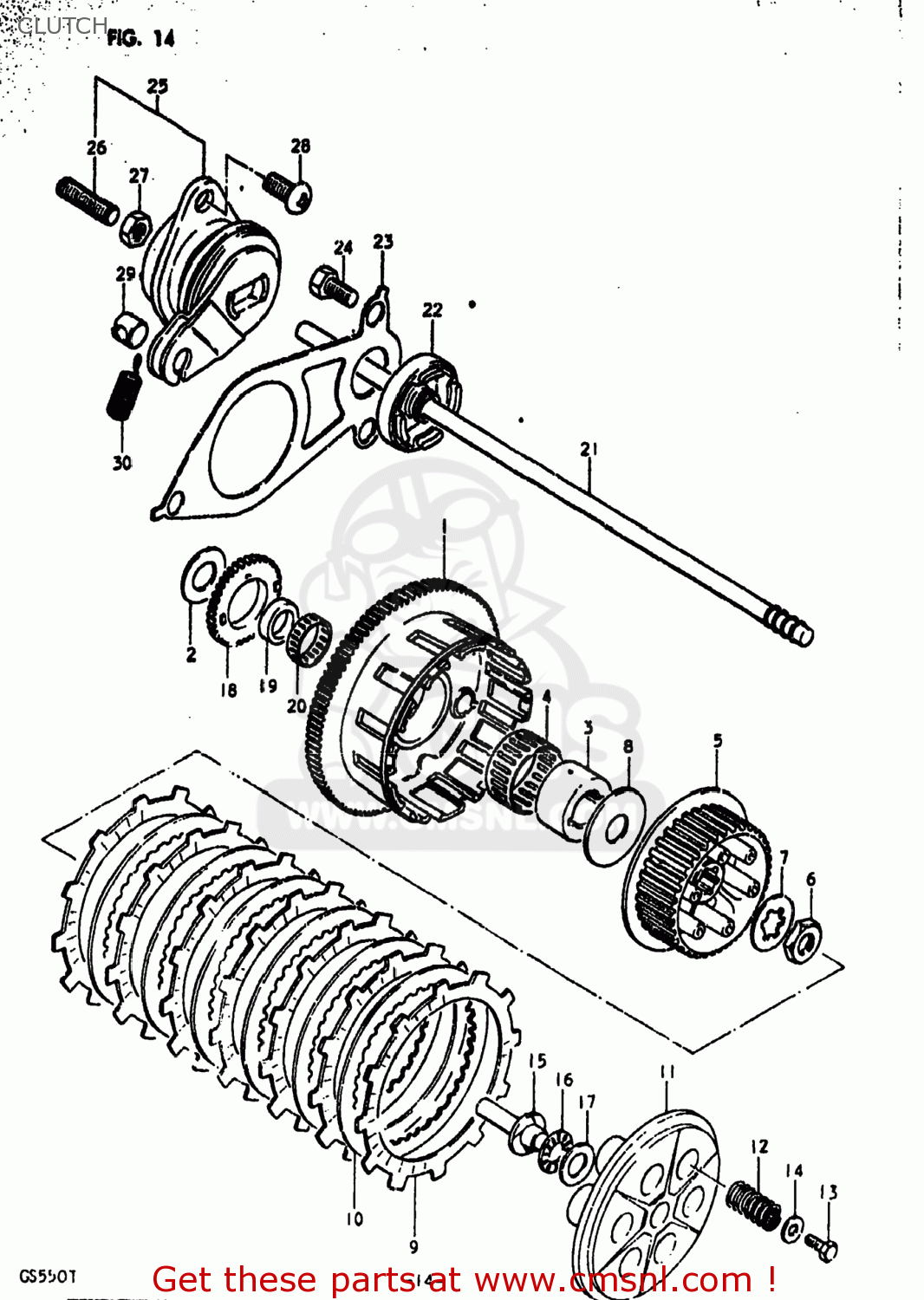 CLUTCH GS550E 1980 (T) USA (E03)