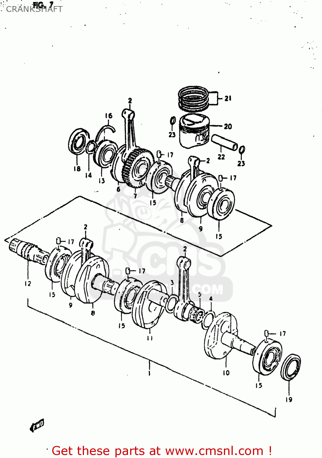 CRANKSHAFT GS550E 1980 (T) USA (E03)