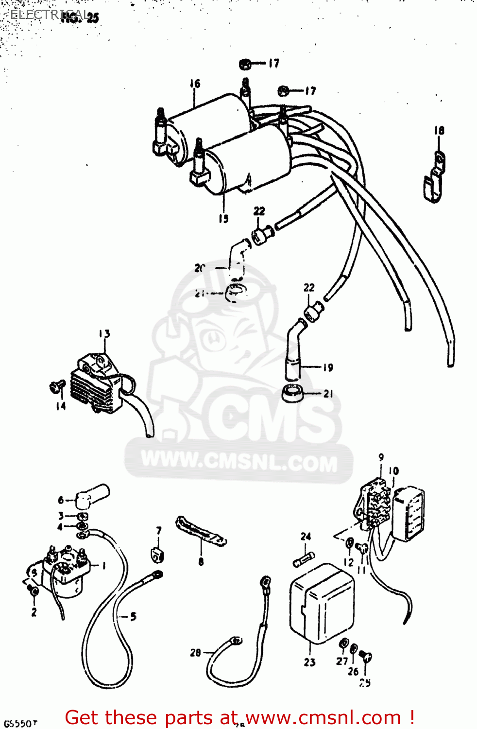 ELECTRICAL GS550E 1980 (T) USA (E03)