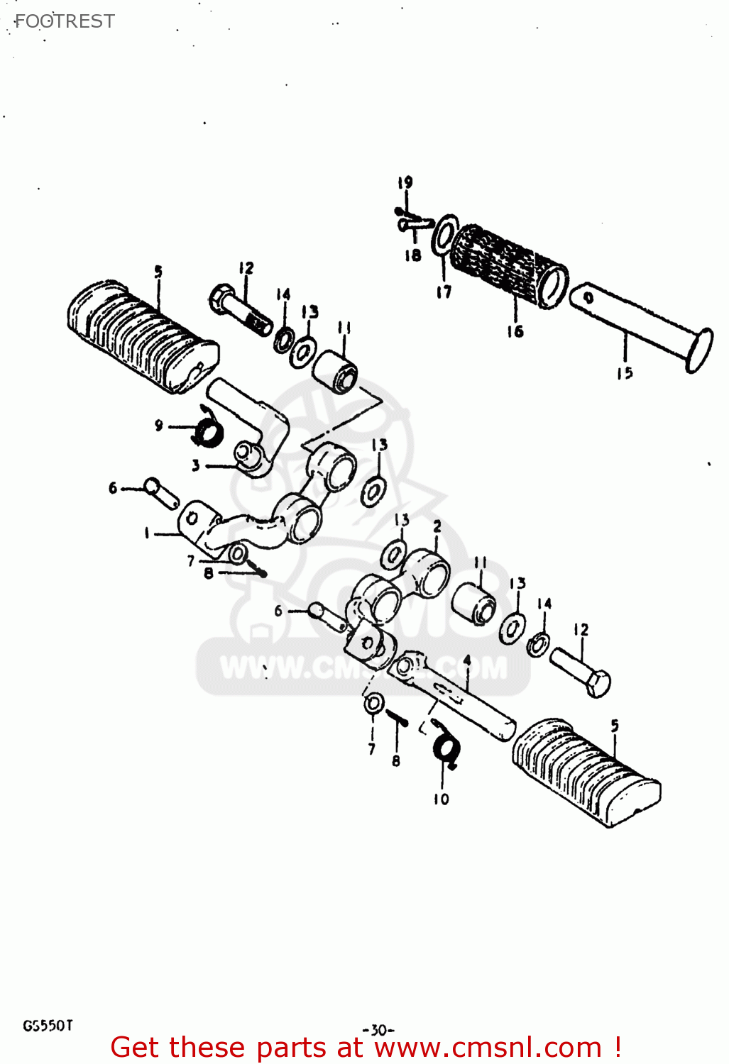 FOOTREST GS550E 1980 (T) USA (E03)