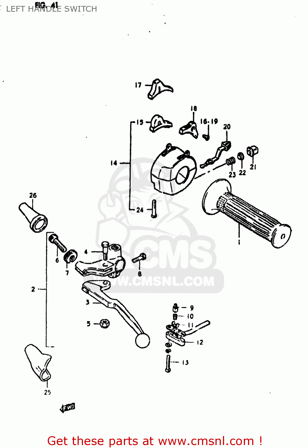 LEFT HANDLE SWITCH GS550E 1980 (T) USA (E03)