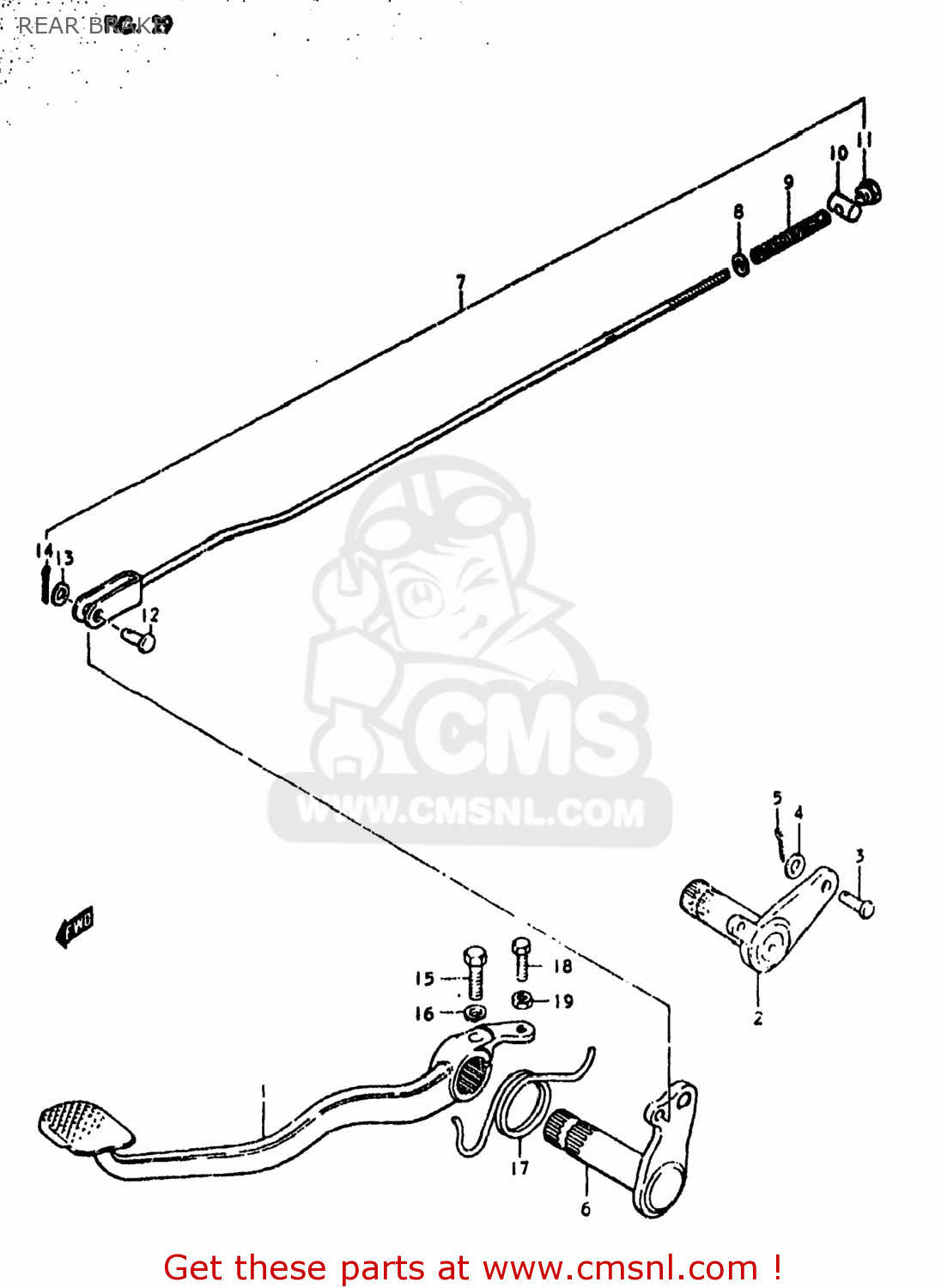 REAR BRAKE GS550E 1980 (T) USA (E03)