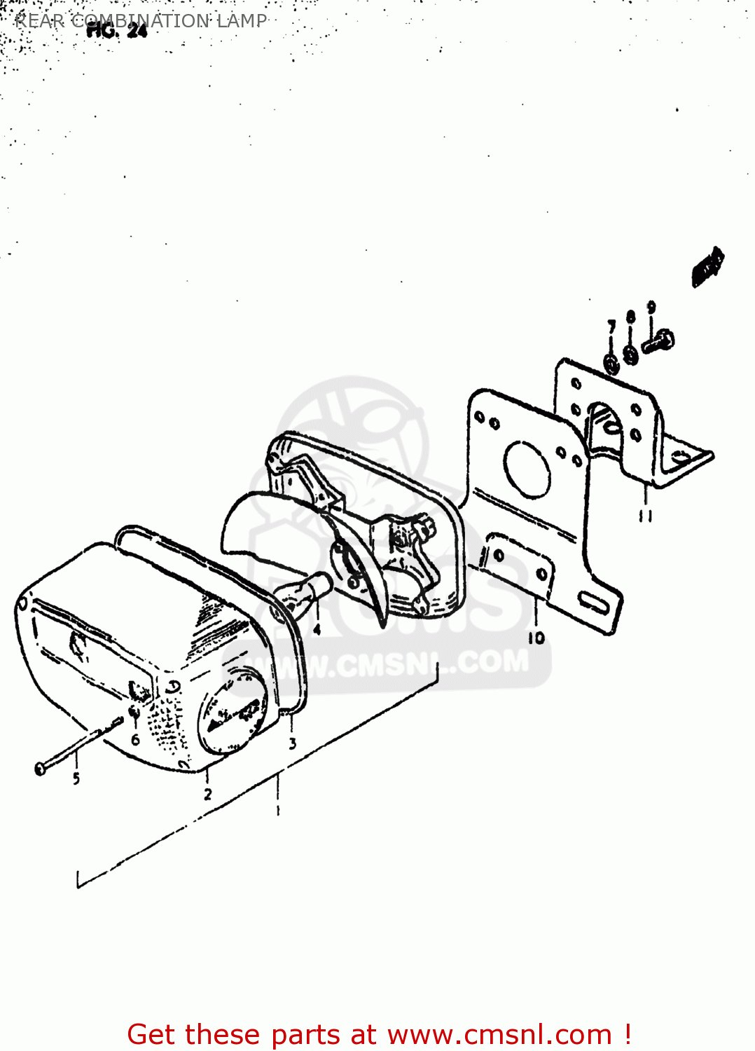 REAR COMBINATION LAMP GS550E 1980 (T) USA (E03)