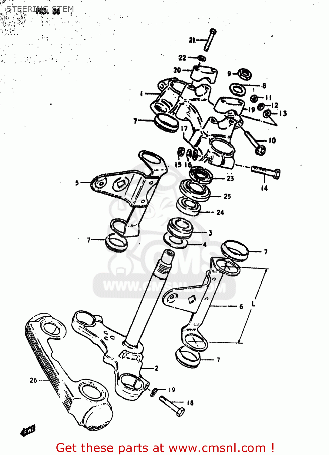 STEERING STEM GS550E 1980 (T) USA (E03)