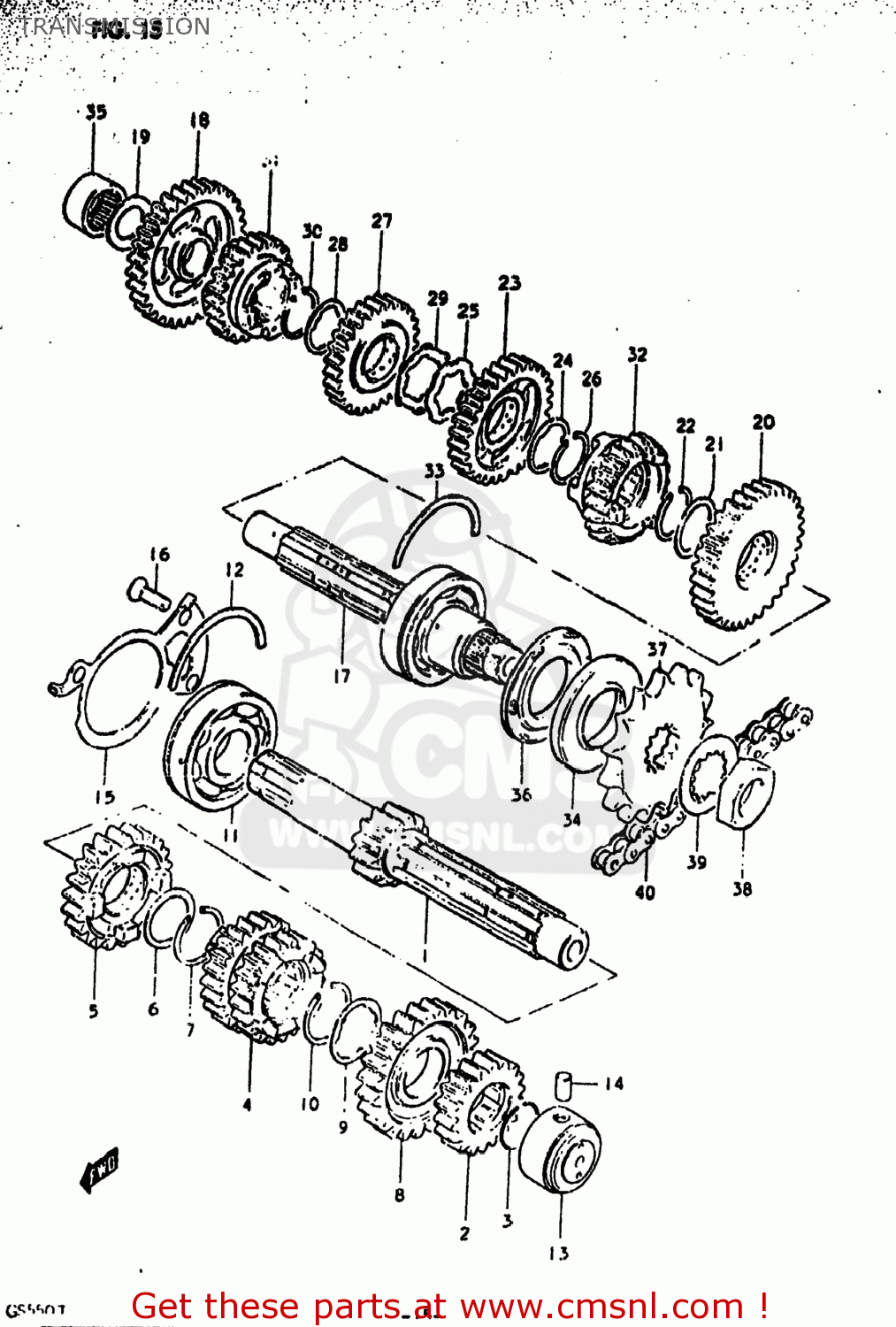 TRANSMISSION GS550E 1980 (T) USA (E03)