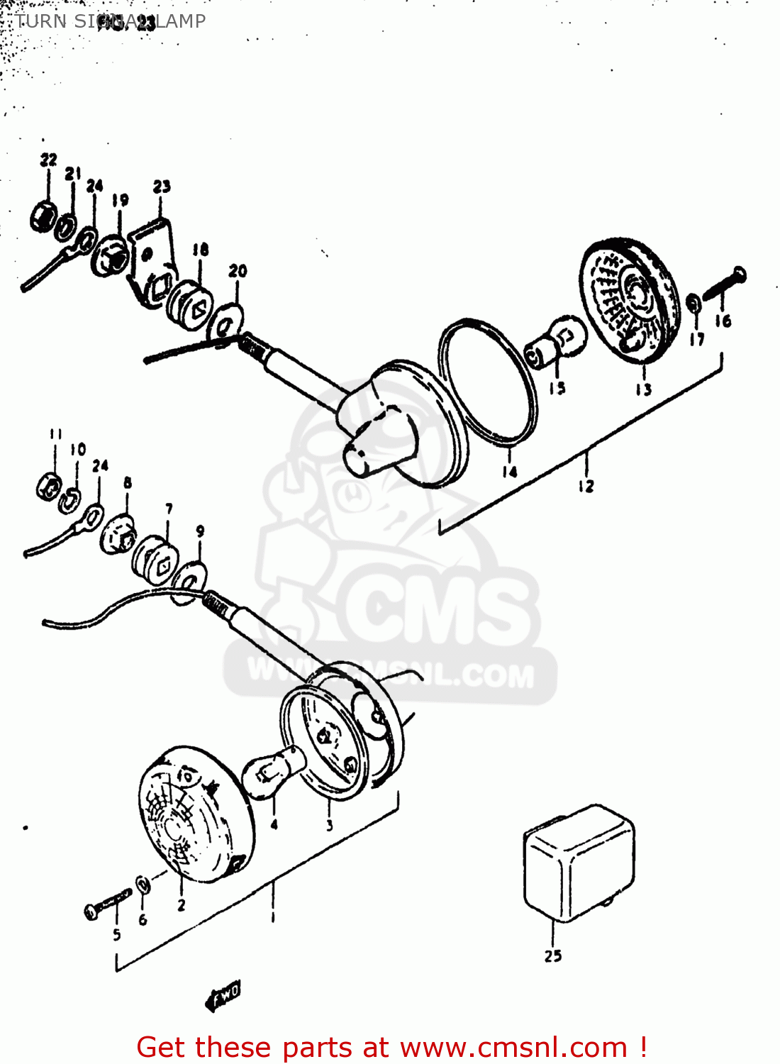 TURN SIGNAL LAMP GS550E 1980 (T) USA (E03)
