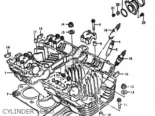 CYLINDER HEAD - GS550E 1980 (T) USA (E03)