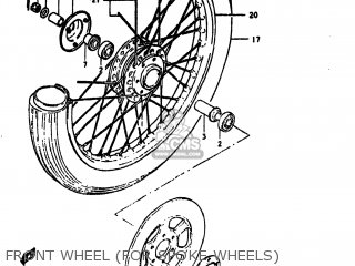 FRONT WHEEL (FOR SPOKE WHEELS) - GS550E 1980 (T) USA (E03)