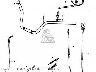 HANDLEBAR - FRONT FENDER - GS550E 1980 (T) USA (E03)