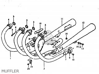 MUFFLER - GS550E 1980 (T) USA (E03)