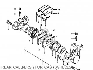 REAR CALIPERS (FOR CAST WHEELS) - GS550E 1980 (T) USA (E03)
