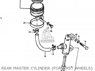 REAR MASTER CYLINDER (FOR CAST WHEELS) - GS550E 1980 (T) USA (E03)