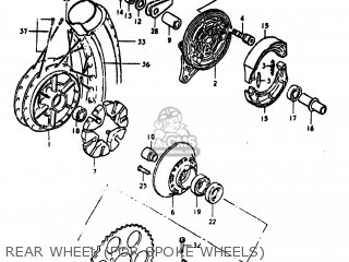 REAR WHEEL (FOR SPOKE WHEELS) - GS550E 1980 (T) USA (E03)
