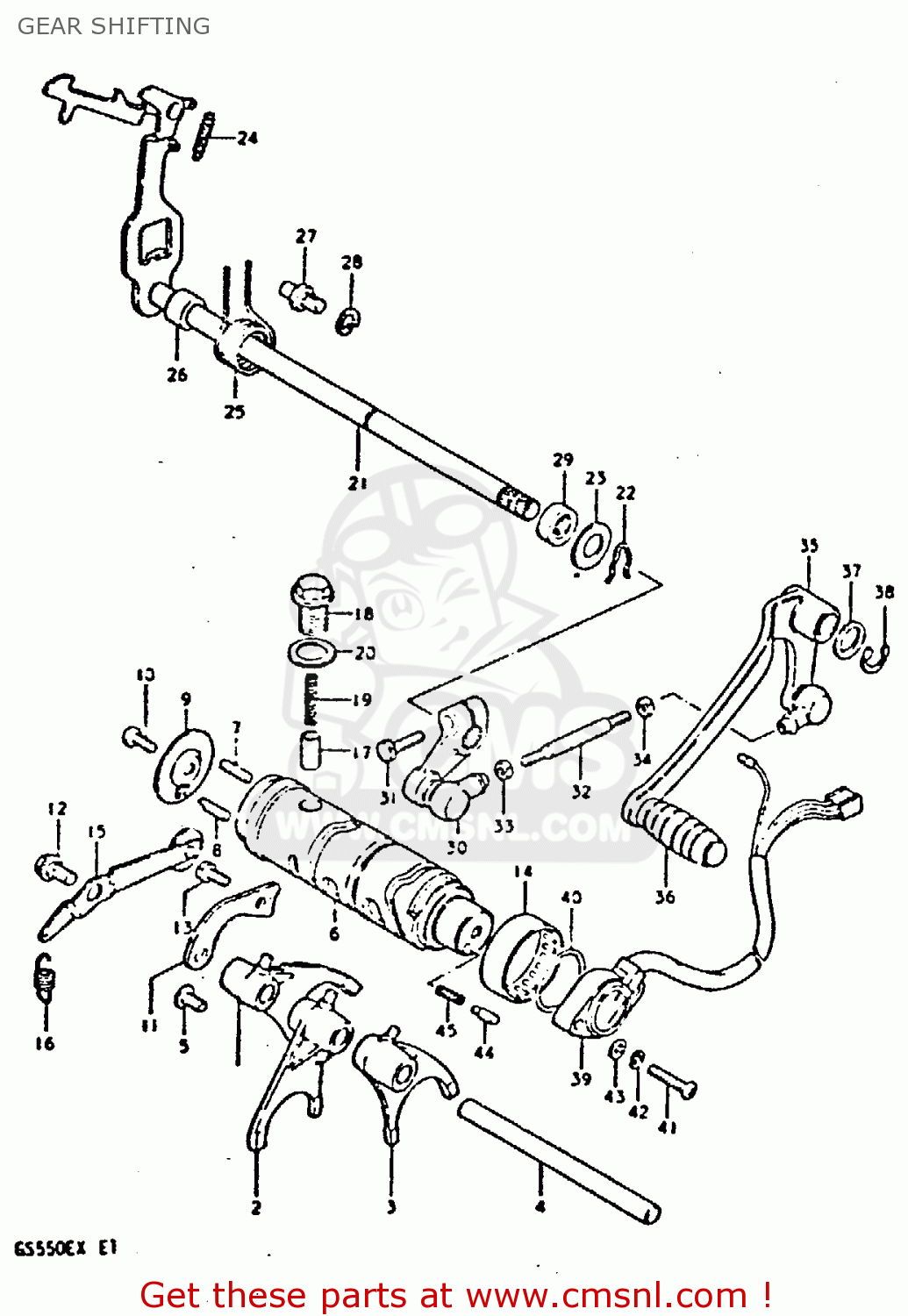 GEAR SHIFTING GS550E 1981 (X) (E01 E02 E04 E18 E21 E22 E24 E25 E26 E30 E34)