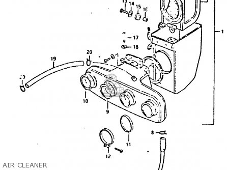 AIR CLEANER - GS550E 1981 (X) (E01 E02 E04 E18 E21 E22 E24 E25 E26 E30 E34)