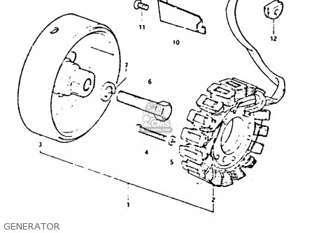 GENERATOR - GS550E 1981 (X) (E01 E02 E04 E18 E21 E22 E24 E25 E26 E30 E34)